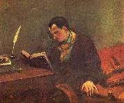 Gustave Courbet Portrait of Charles Baudelaire painting